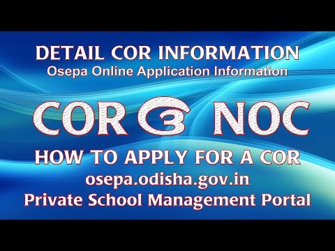 Detail COR Information / OSEPA Online Apply Information / #prasikhyarthi / COR Information