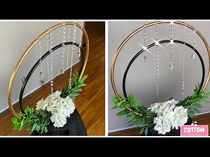 DIY: Elegant Hula Hoop Centerpiece | Dollar Tree Wedding Decorations | Bridal Shower