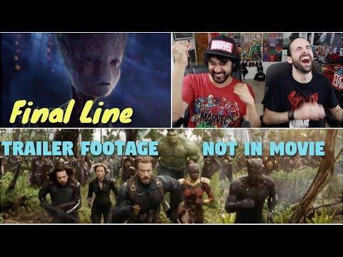 Avengers: Infinity War - Groot's Final Line & Trailer Scenes That Weren't In The Movie!!!