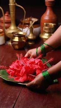 ചെമ്പരത്തി കറി ❤️ #hibiscus #hibiscusrecipe #yogurtcurry