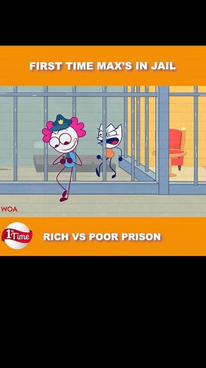 Max's in jail and then...? #richvspoor #WOAfirsttime #firsttime #woavideo #woafunny #woamax #funny #animation #pencilmation