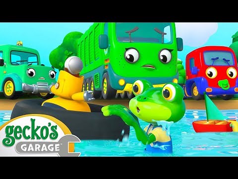 Baby Truck River Clean Up | Gecko's Garage | Trucks For Children | Cartoons For Kids