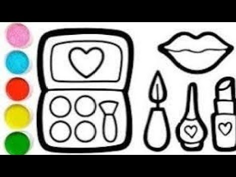 Makeup Set 💄Drawing, Painting, Coloring for kids and Toddlers | Kids Drawing Videos