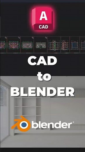 AutoCAD çizimini Blender'a aktarmanın en hızlı yolu! #autocad #blenderdersleri #blendertutorial