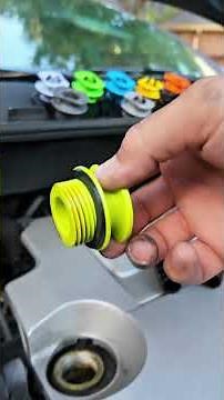 Is this the most precise and clean way to add engine oil? #oilchange #carmaintenance #carcaretips