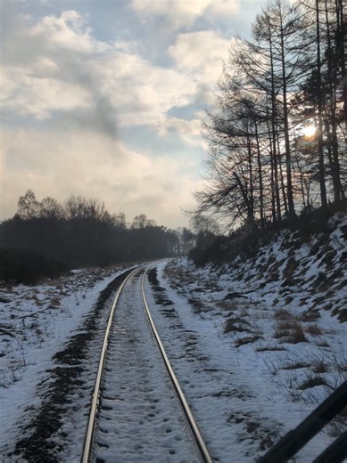 One from the rails today ❄️ mild -3 outside. Back cab views 🥶 #conductor #scotlandsrailway #trains #170 #scotland