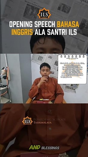 Pembukaan Pidato Bahasa Inggris Ala Santri ILS #belajarbahasainggris #pesantren #ilsboardingschool
