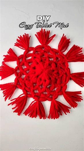 diy Cozy table mat #tablemats #woolencraft #woolart #homedecor #roomdecor #shorts #diy