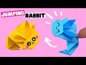 How to make origami JUMPING RABBIT [hopping rabbit]