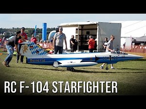 Huge RC F 104 Starfighter Turbine Driven Model Bavaria Flying At Flight Show