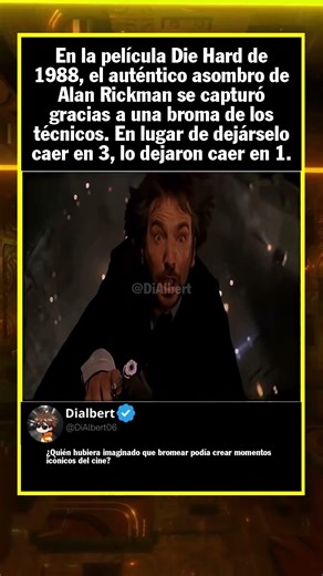 En la película Die Hard de 1988, el auténtico asombro de Alan Rickman se capturó...