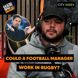 "It might actually be the best thing ever..." ⚽️ 😂 Ellis Genge suggests that football managers should give rugby a crack after meeting Arsenal manager Mikel Arteta on this week's GB&R in partnership with City Index 🏉 | The Good, The Bad & The Rugby