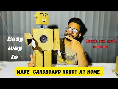 how to make walking and talking robot at home || cardboard robot || Electrical bro