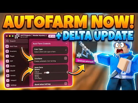 BEST MM2 Auto Farm Script! (Delta Update) ❄️