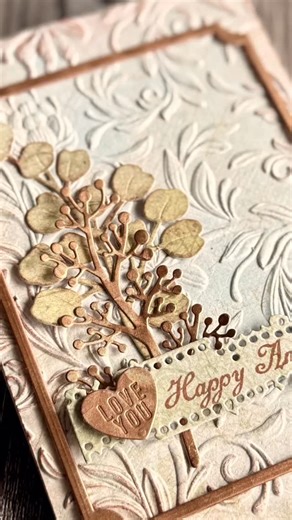 15 reactions · 3 comments | ✨✨Closer look at the finished card ✨✨ Handcrafted love for our special day  I poured my heart into creating this anniversary card for my husband using a mix of gorgeous products from Elizabeth Craft Designs. The intricate textures and warm tones bring this design together so well. Check out my blog for a full list of supplies used: Link in bio ☝ | Designs by Angelica Turner | Facebook