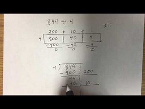 Dividing and the Distributive Property - Vertical Method
