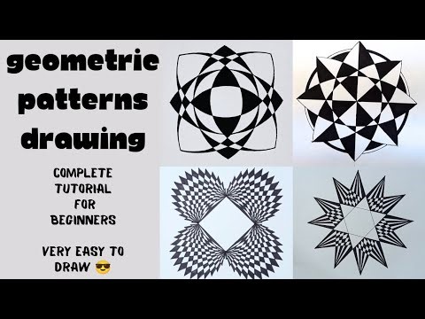 4 Stunning Geometric Drawing Tutorials in One Video – Easy 3D Art for Beginners