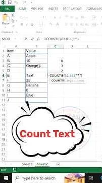 How to Count Text in Excel | COUNTA, COUNT, COUNTBLANK & COUNTIF Full Tutorial #excel