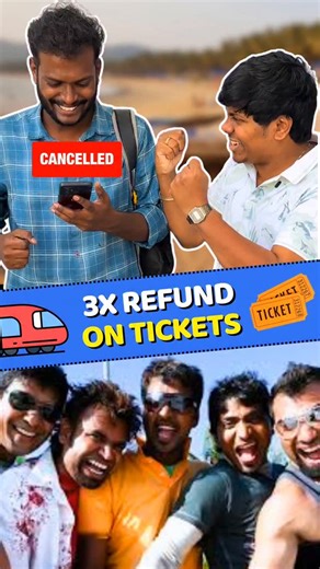 Harish Kumar on Instagram: "Get 3X REFUND when your ticket gets cancelled!🤯 💸 A 3X refund isn’t from IRCTC directly - it’s a Travel Guarantee feature offered by apps like ConfirmTkt, Ixigo, redBus & MakeMyTrip. On ConfirmTkt, you can enable Travel Guarantee for a small extra fee while booking certain trains & classes. If your ticket is still waitlisted when the final chart is prepared, you get a 3X REFUND! #irctc #travelhack #confirmtkt #3xrefund #travelguarantee #refundhack #savemoney #indian