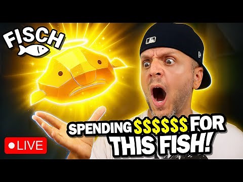 LIVE! - BLESSED SHINY BLOBFISH HUNT - SPENDING ROBUX TO CATCH THE RAREST FISH in Roblox Fisch!