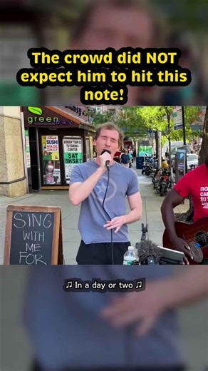 Watch everyone lose it over his high note!