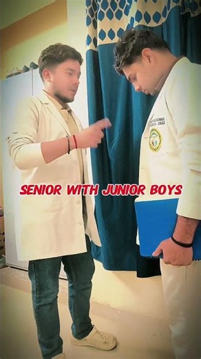 SENIOR BEHAVIOUR WITH JUNIOR GIRL AND BOY 😆 #mbbs #junior #senior #medicalcollege#aiims#neet #shorts