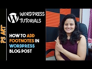 How to Add Footnotes in WordPress Blog Post With and Without Plugin | WordPress Tutorials By Leena