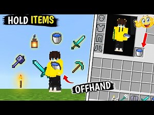 "How to get OFFHAND in Minecraft PE ( No Mod Menu 😱)"
