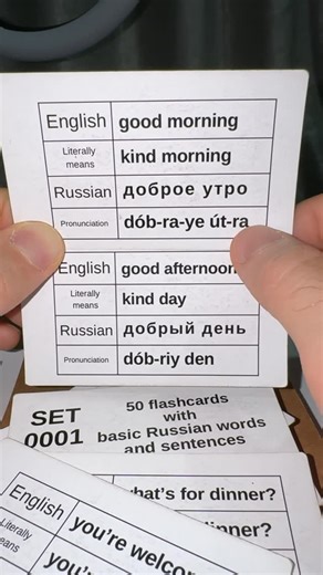 Alex on Instagram: "Russian flashcards for beginners with basic phrases"