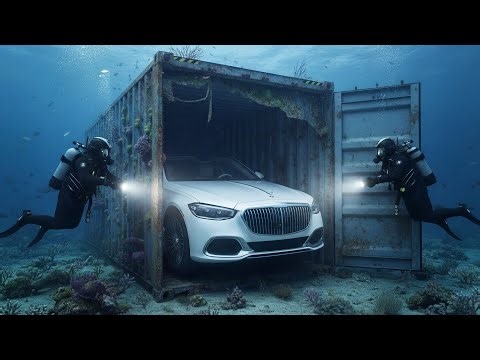 Storm-Sunk Container Recovery — Divers Find a Mercedes-Maybach S-Class on the Ocean Floor