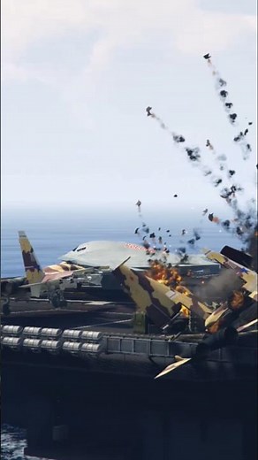 Edge of Disaster! B-21 Bomber Attempts Carrier Landing but Crashes | GTA V