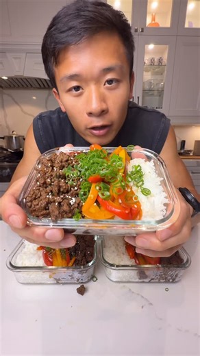 Jacky on Instagram: "Crispy Mongolian beef rice bowl meal prep link in bio for recipe #mongolianbeef #ricebowl #mealprep #groundbeef"
