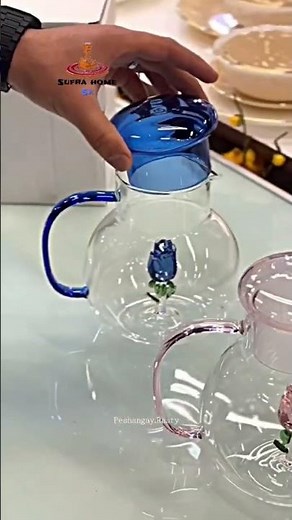 Elegant Glass Water Jug with Floral Design | Luxury Pitcher for Juice, Tea & Refreshing Drinks #home
