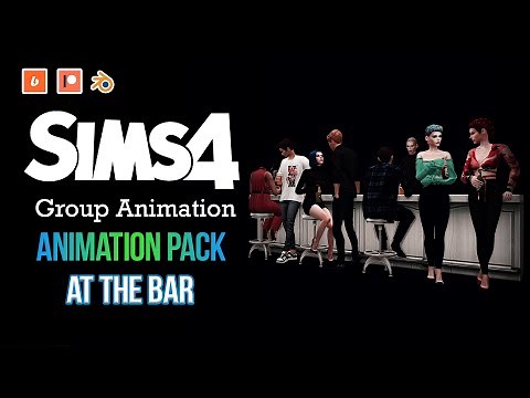 Animation pack AT THE BAR - Machinima Sims 4 - Group animation