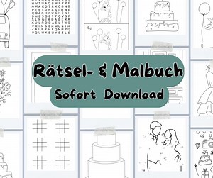 Coloring and Activity Book With Wedding Motifs || Download Activity, Wedding Favor, Children - Etsy