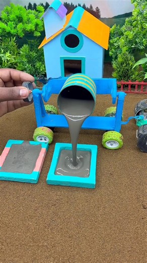 🚜Amazing Mini Tractor Making Cement Pillar | DIY Real Working ConstructionMachine 🤪#youtubeshorts