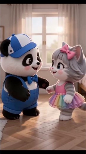 💕 Piu Sees Miu Getting Ready 🐈 💜 🐼