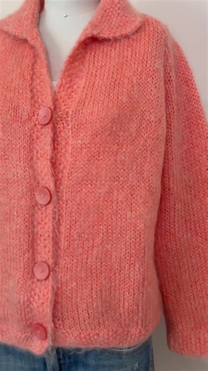 Vintage 60s Mohair Cardigan, 1960s Hand Knit Melon Orange Wool Cardigan Sweater, Fall Sweater, Fall Fashion - Etsy UK
