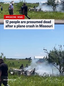 All 12 people on board a plane that crashed in Missouri are presumed dead, according to Missouri State Highway Patrol. The plane was carrying a group of skydivers and had just taken off from Butler Memorial Airport.