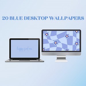 20 Blue Aesthetic Desktop Wallpapers for MacBook and Windows - Etsy Australia