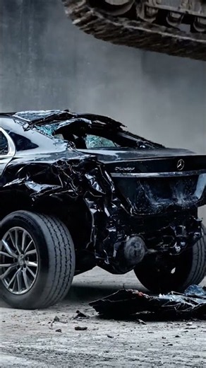 Luxury Car Meets Heavy Machinery! 💥 Mercedes E-Class vs. Excavator