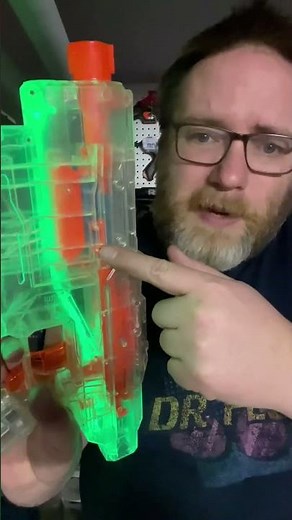 Nerf Modulus Ghost Ops Shadow! Internal mag, LEDS, lots of rails and n-strike attachment points!