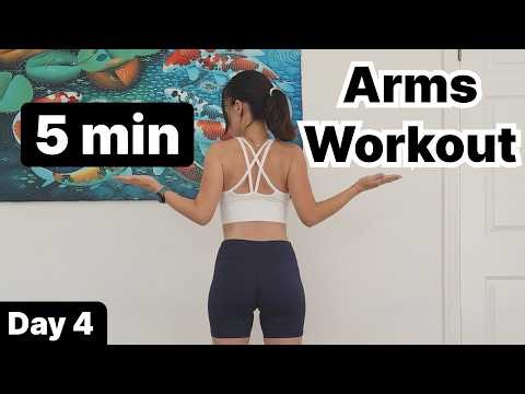 Day 4 | 5 Minute Arms Toning Workout | No Equipment, At Home