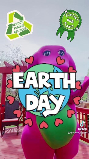 Happy Earth Day!🌏#barneythedinosaur #mascot #childhood #singalong #earthday