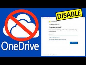 Windows 10 How to disable OneDrive to stop Annoying Pop Up Message