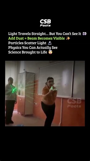 Teacher Makes Light Visible 🤯🔬 (Simple Physics Trick)
