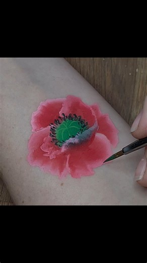 Valmue / poppy bodyart