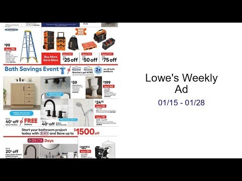 Lowe's Weekly Ad 01/15 - 01/28