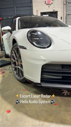 This beautiful Porsche 992.2 is getting the full front and rear @escort_radar laser and radar protection system. For the audio section we have installed a @navtv_usa ZEN-V pre amp interface to achieve a pure clean signal from the OEM infotainment center. This feeds the @audiotecfischer Helix V TWELVE DSP MK2. These components fit perfectly where the factory Bose amp used to be. We also utilize the original amplifier mount for a super clean fit and finish. The new amplifier mount is power a brand