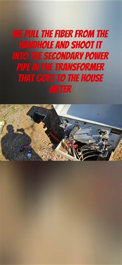How the Power Company Runs Fiber to your Home #viral #hardwork #construction #fiber #fyp